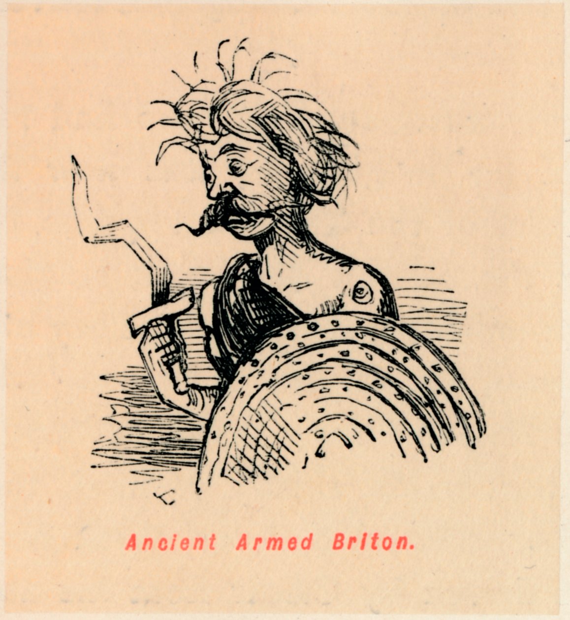 Oude Gewapende Brit, c1860 door John Leech
