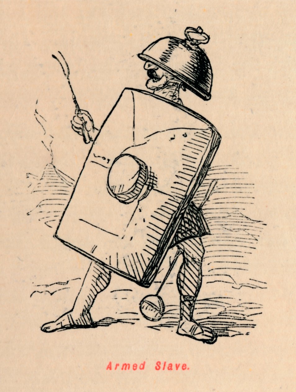 Gewapende Slaaf, 1852 door John Leech