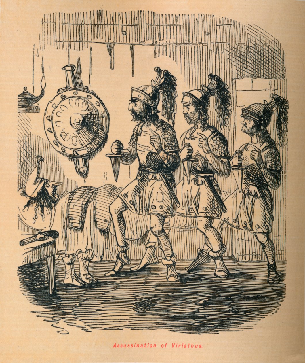 Moord op Viriathus, 1852 door John Leech