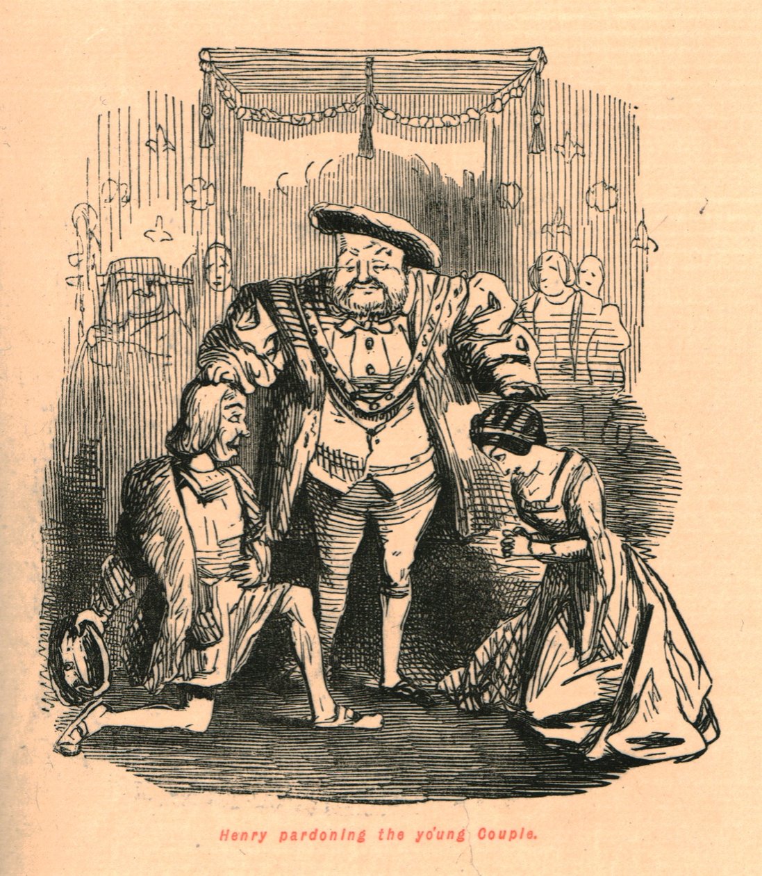 Henry vergeeft het jonge paar, 1897 door John Leech
