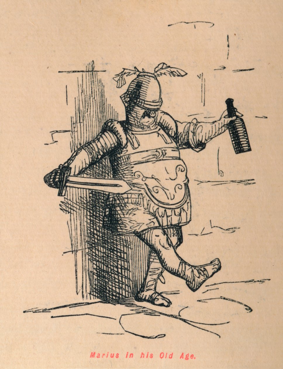 Marius op zijn oude dag, 1852 door John Leech