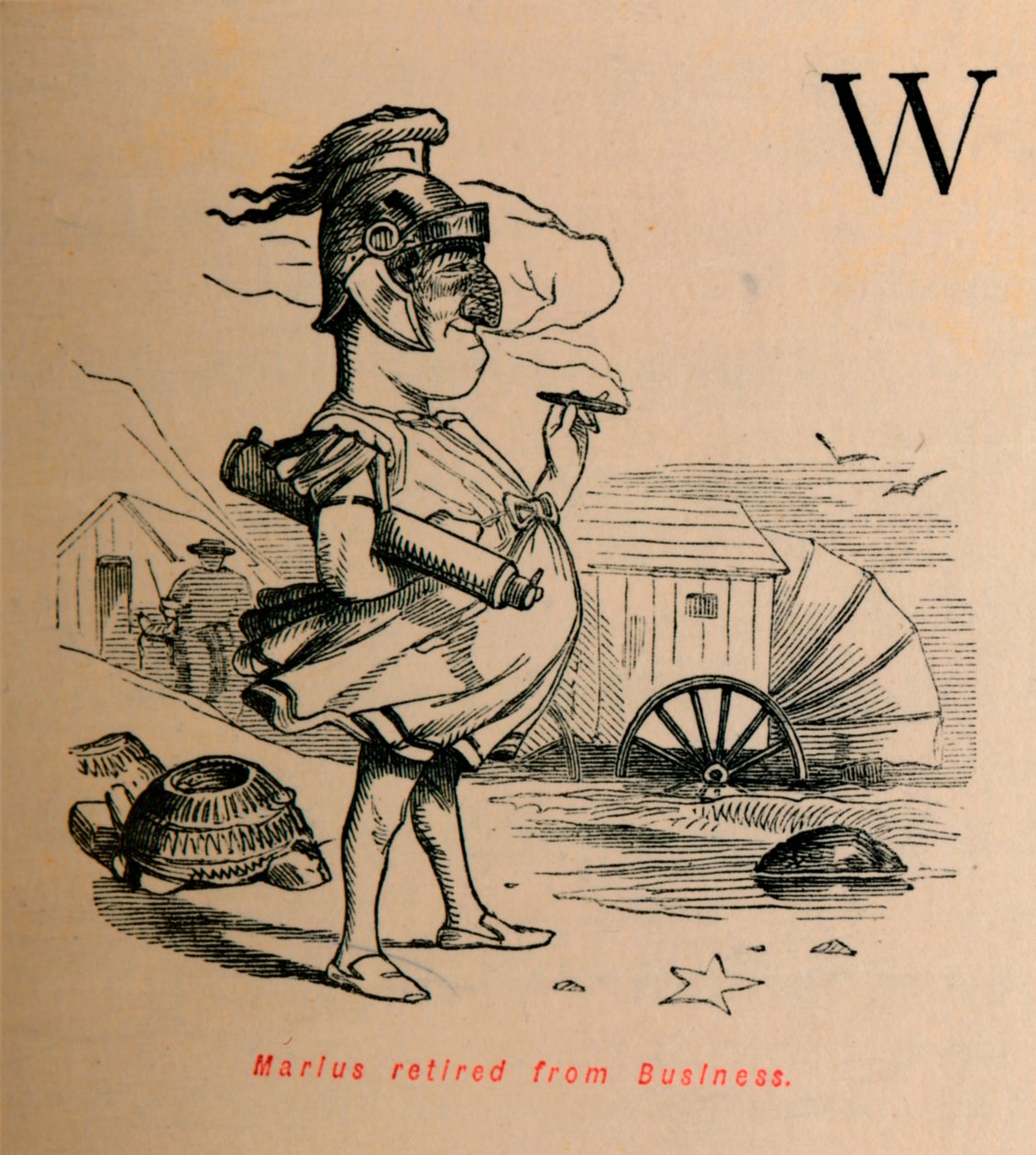 Marius met Pensioen, 1852 door John Leech