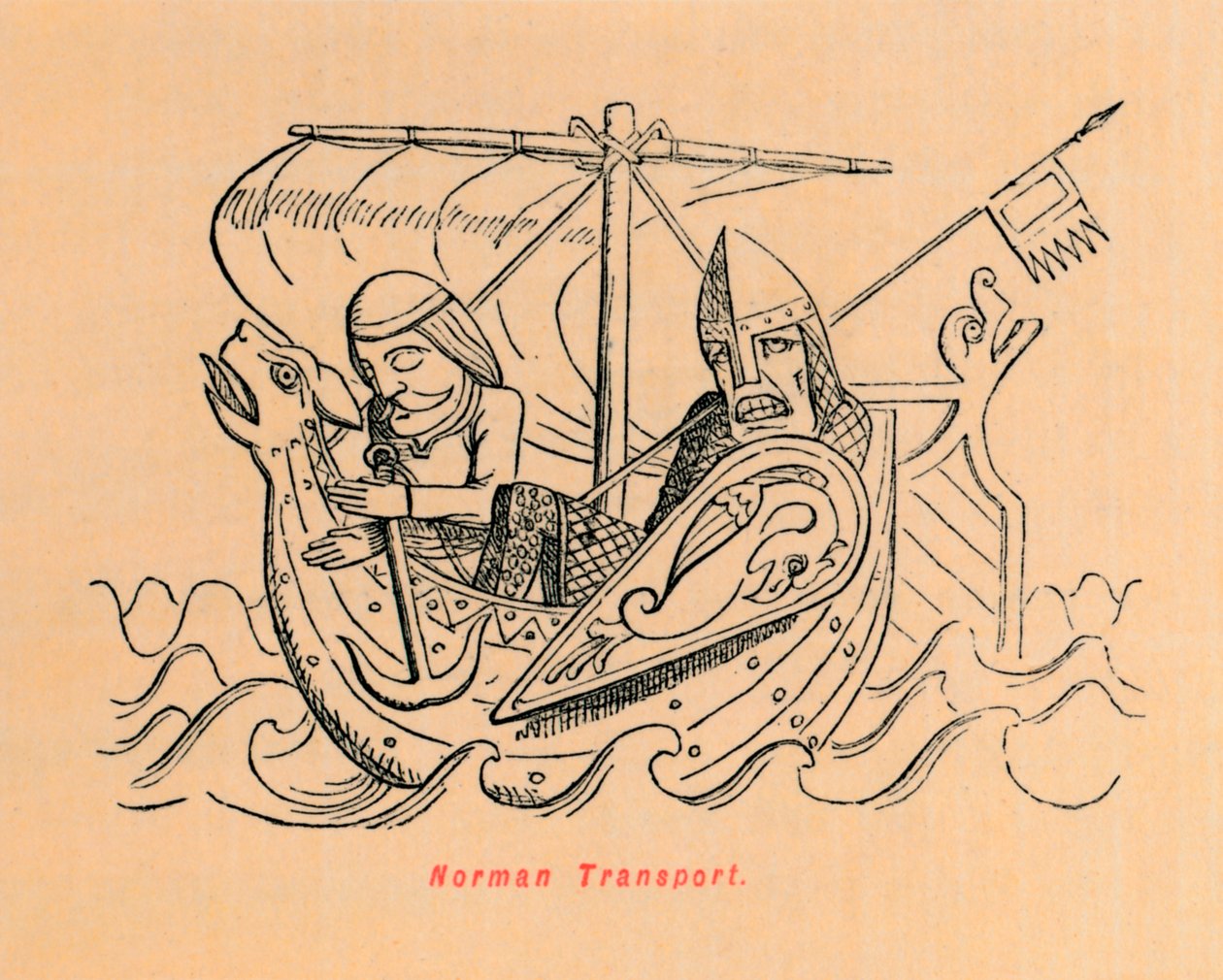 Normandisch transport, ca. 1860 door John Leech