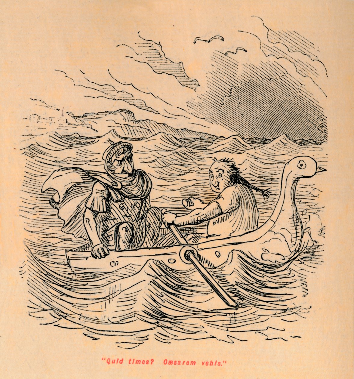 Quid times Caesarem vehis, 1852 door John Leech