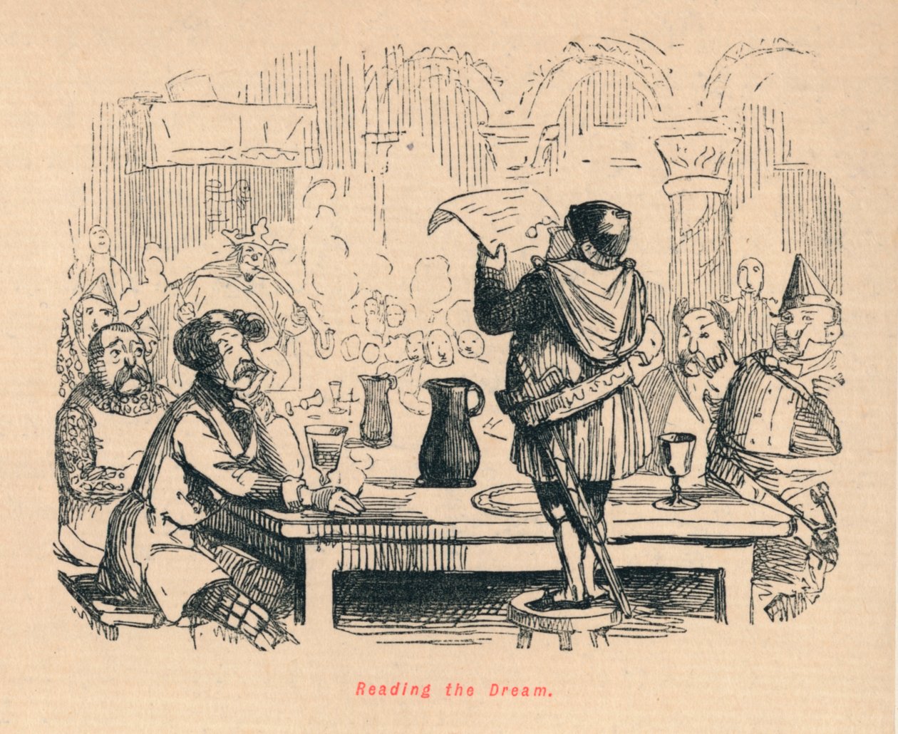 De droom lezen, ca. 1860 door John Leech