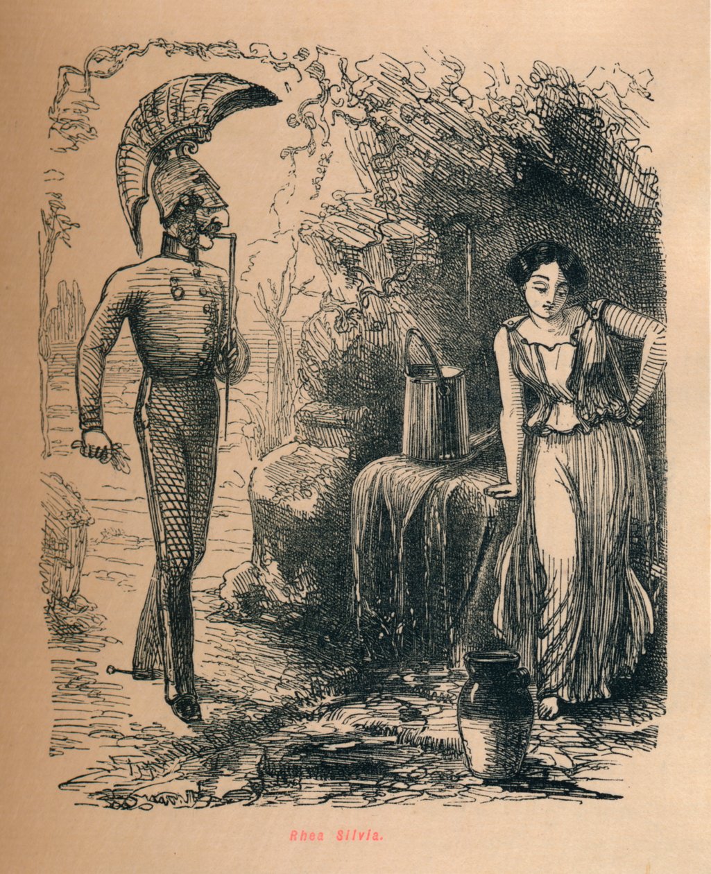 Rhea Silvia, 1852 door John Leech