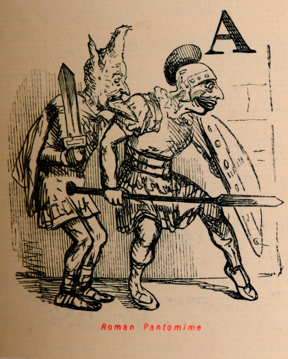 Romeinse Pantomime, 1852 door John Leech