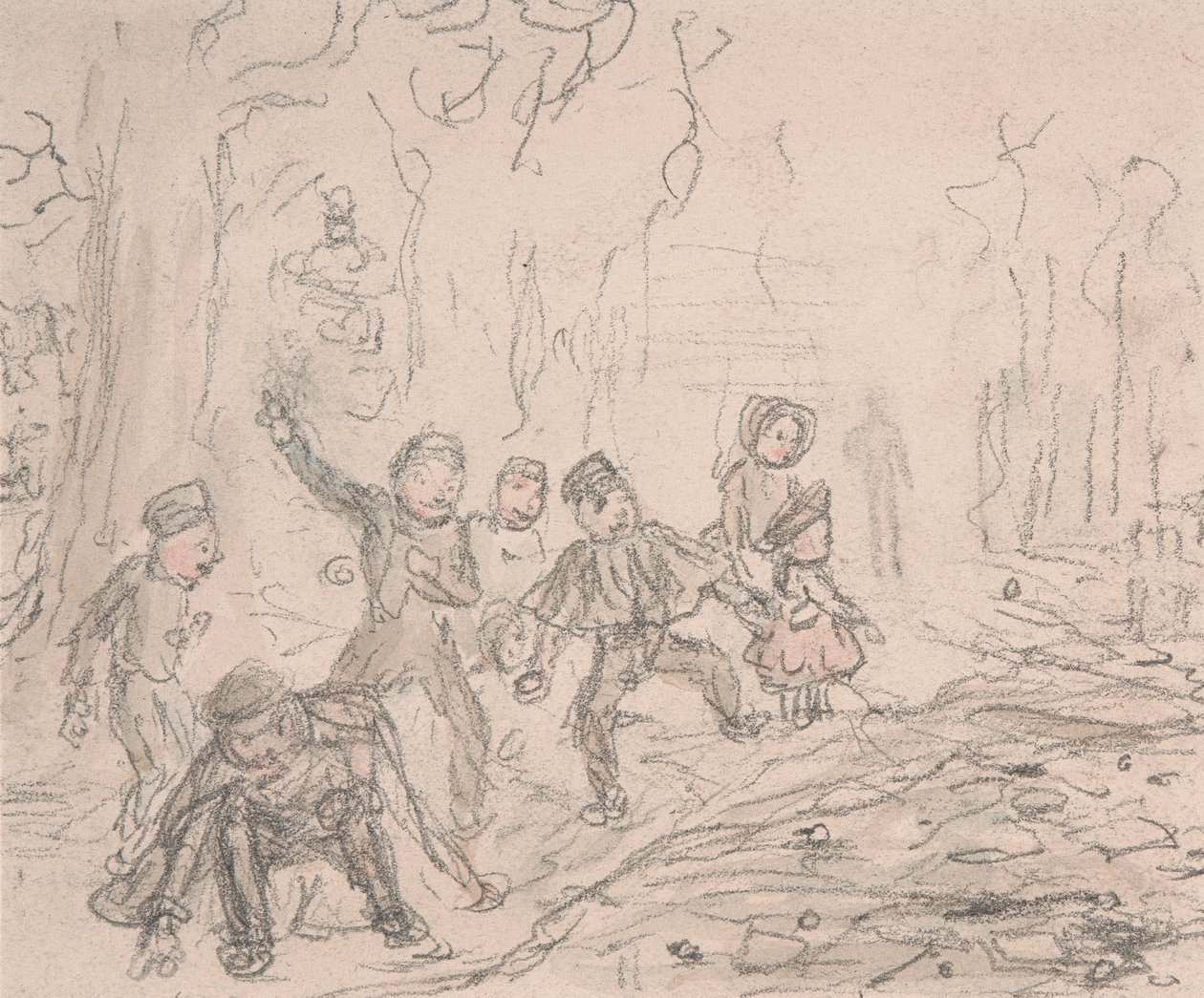 Sneeuwballen door John Leech