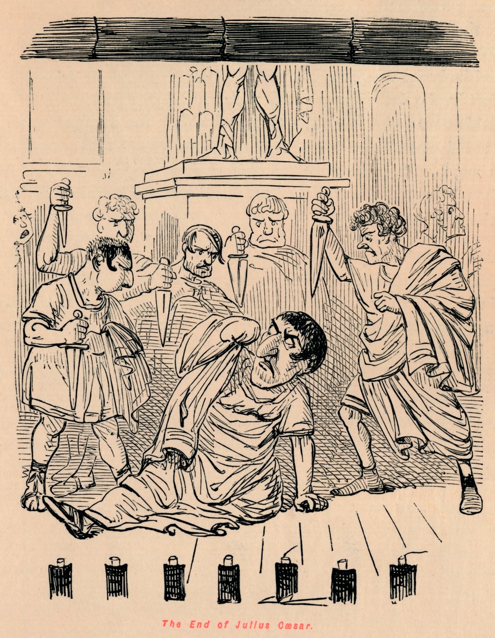 Het einde van Julius Caesar, 1852 door John Leech