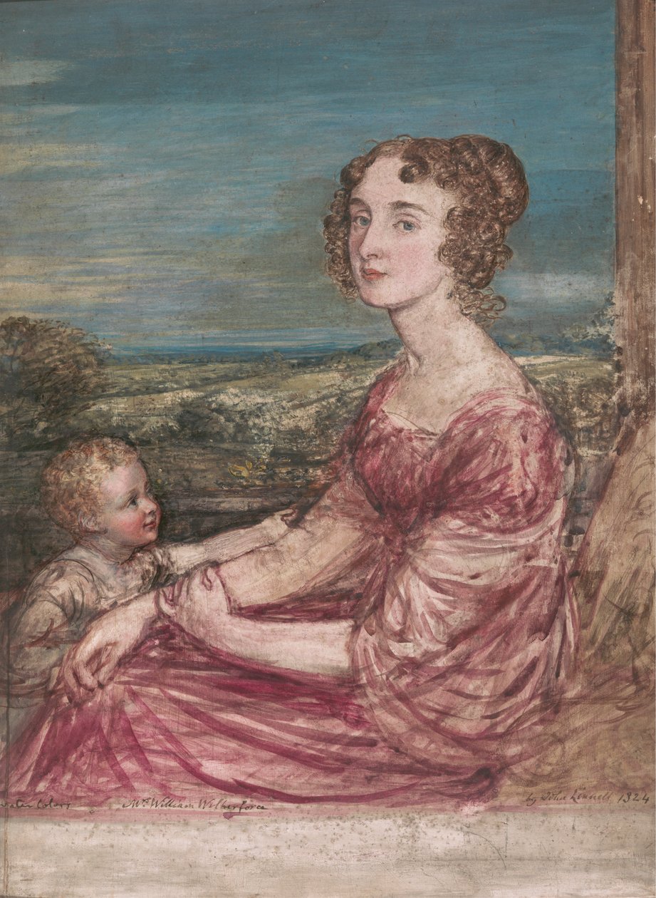 Mevrouw William Wilberforce en Kind door John Linnell