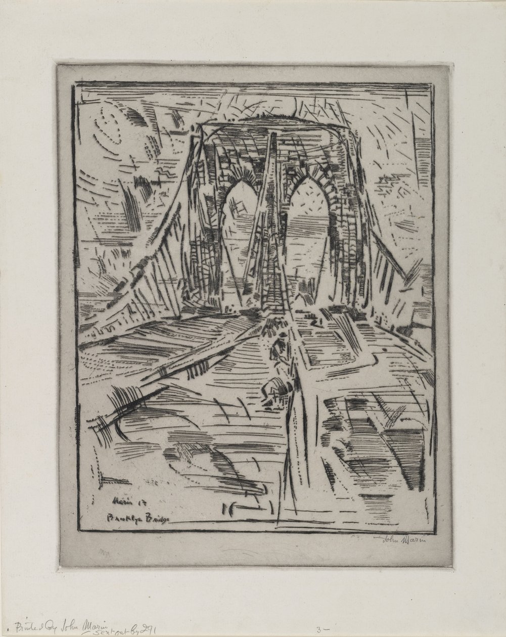 Brooklyn Bridge door John Marin