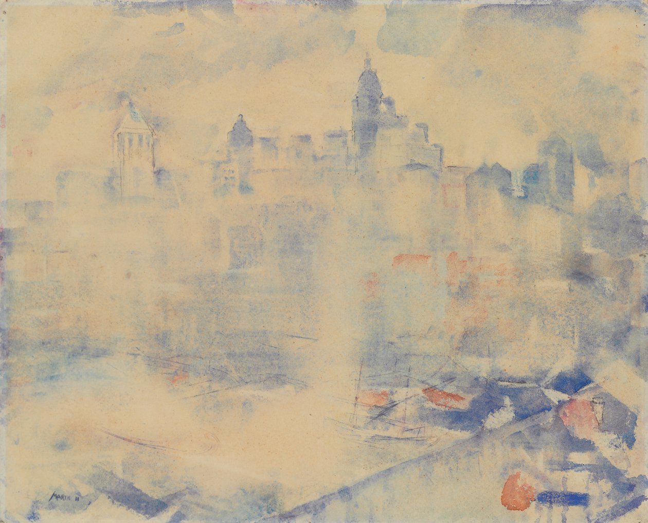 Manhattan skyline door John Marin