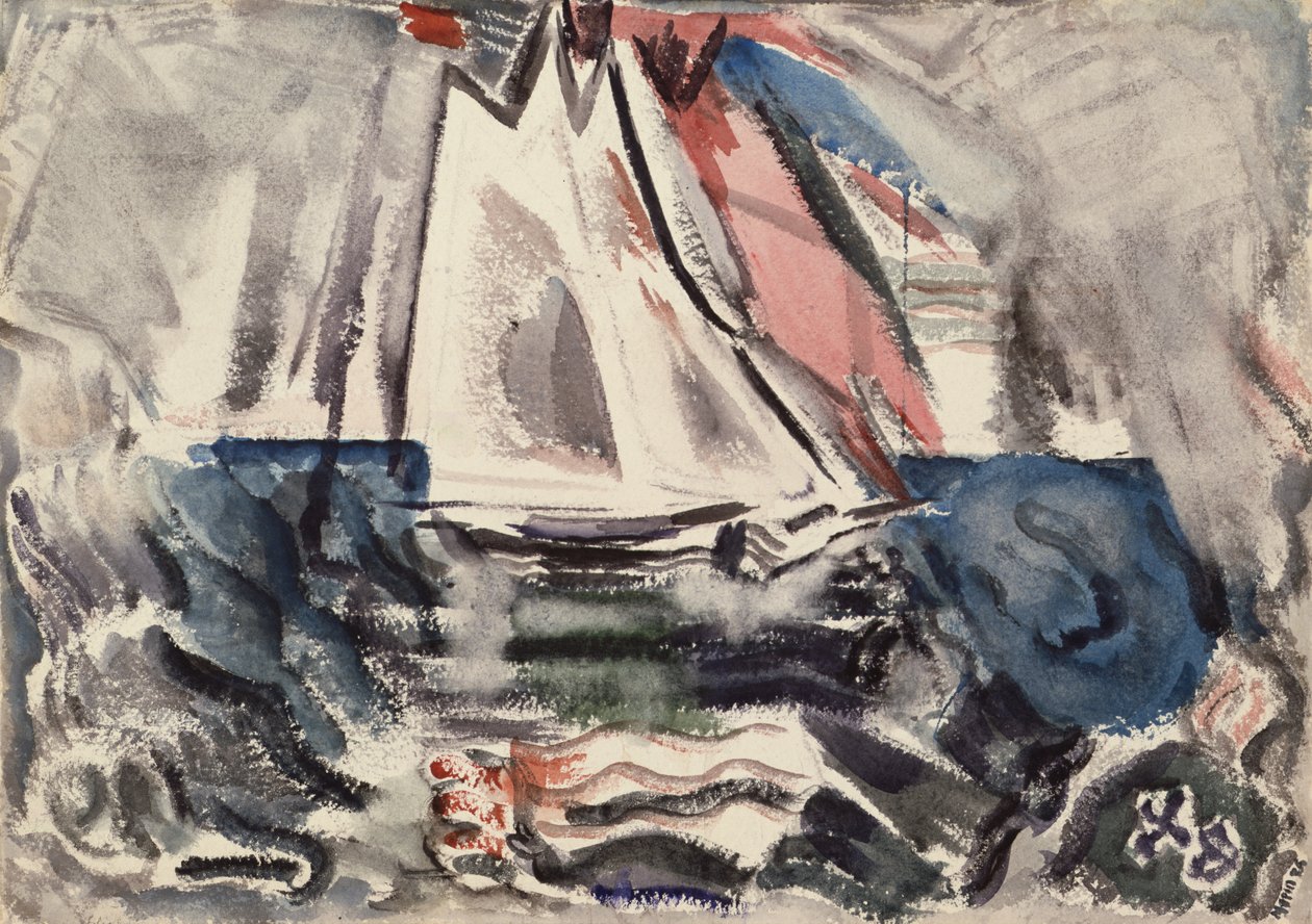 Beweging: Boot bij Deer Island, Maine, nr.7 door John Marin