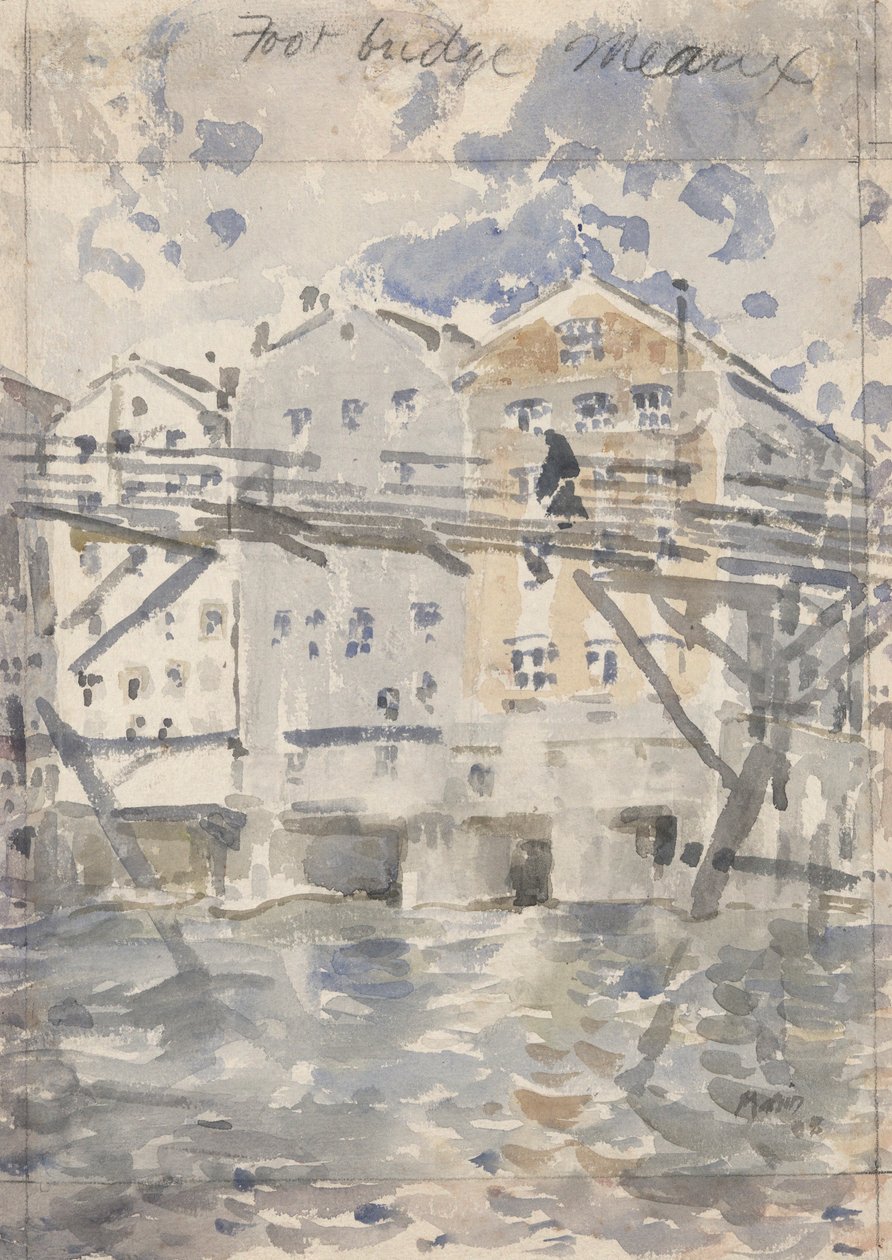 Het Kleine Voetbruggetje, Meaux door John Marin