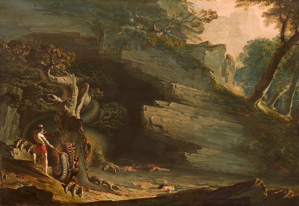 Cadmus en de Draak door John Martin