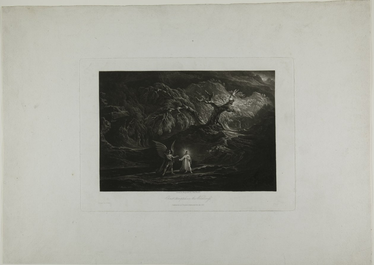 Christus Verzocht in de Wildernis door John Martin