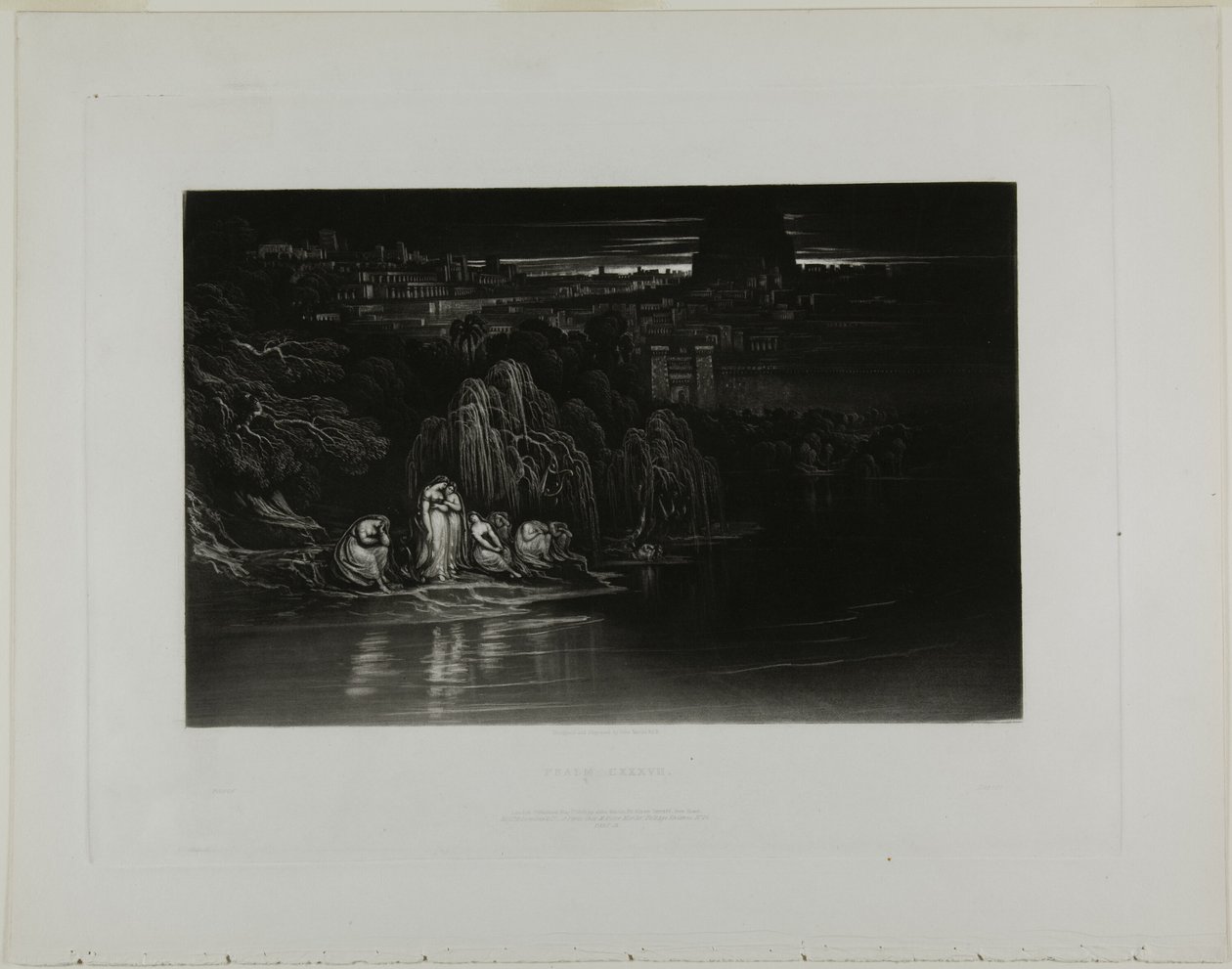 Psalm CXXXVII, uit Illustraties van de Bijbel door John Martin
