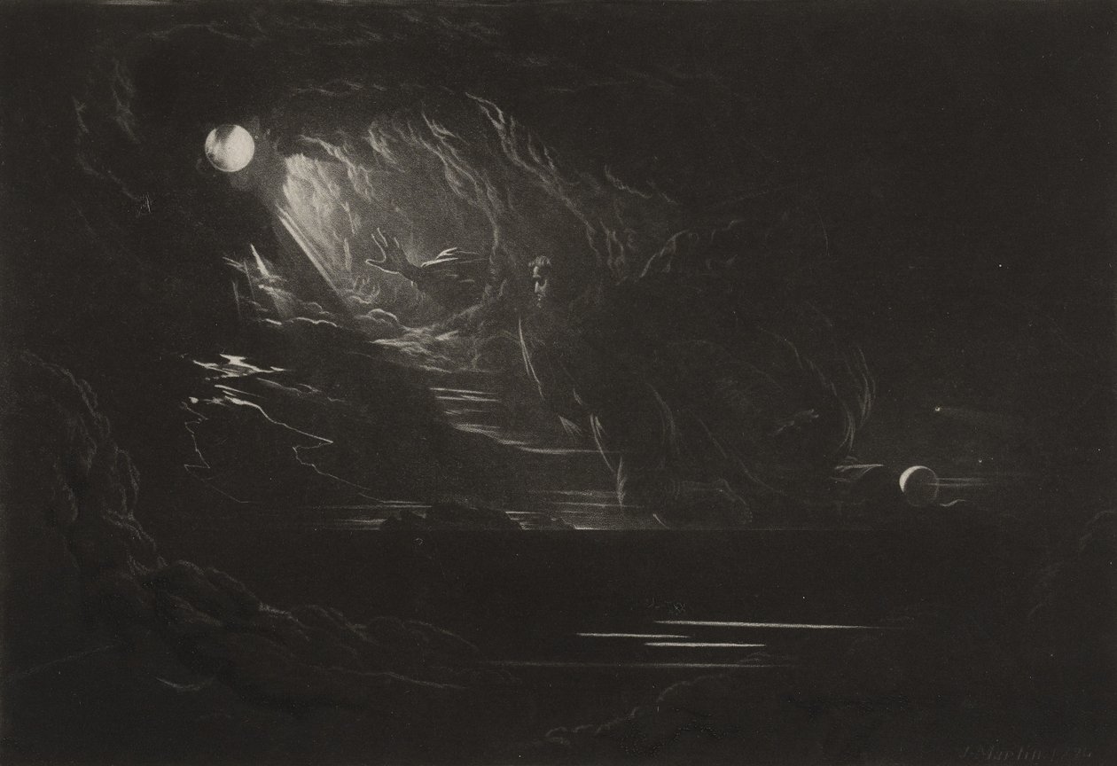 De schepping van het licht door John Martin
