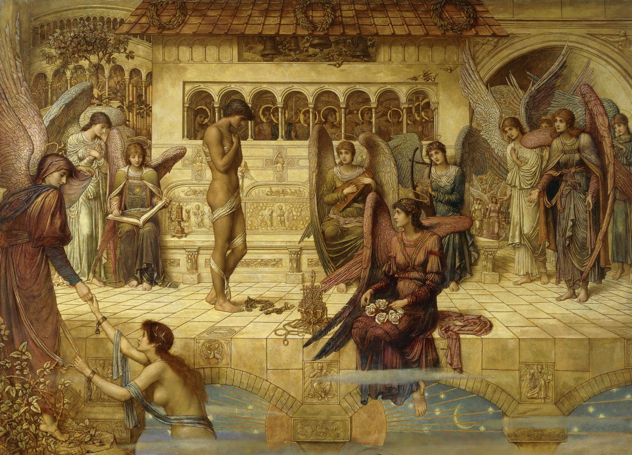 De Vestingwerken van Gods Huis door John Melhuish Strudwick