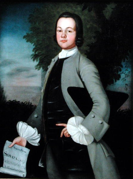 Zelfportret, ca. 1753-54 door John Meng