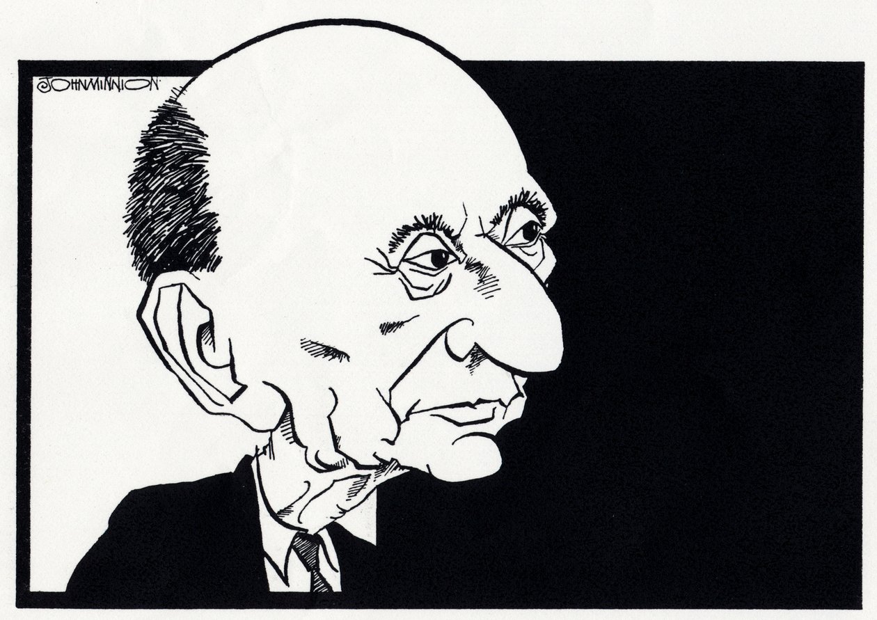 Arnold Schönberg, karikatuur door John Minnion