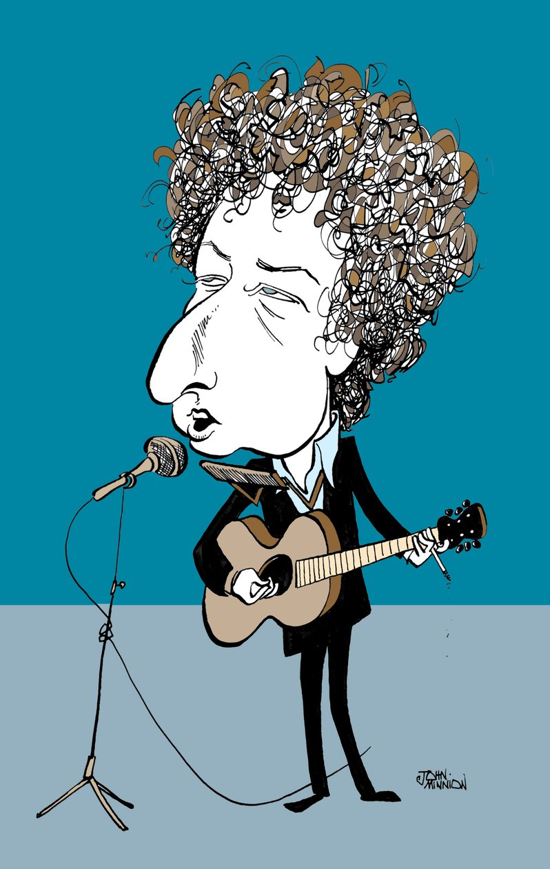 Bob Dylan (tekening) door John Minnion