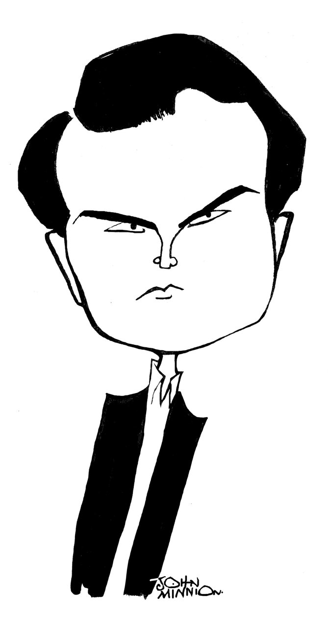 Jimmy Carr - karikatuur door John Minnion door John Minnion