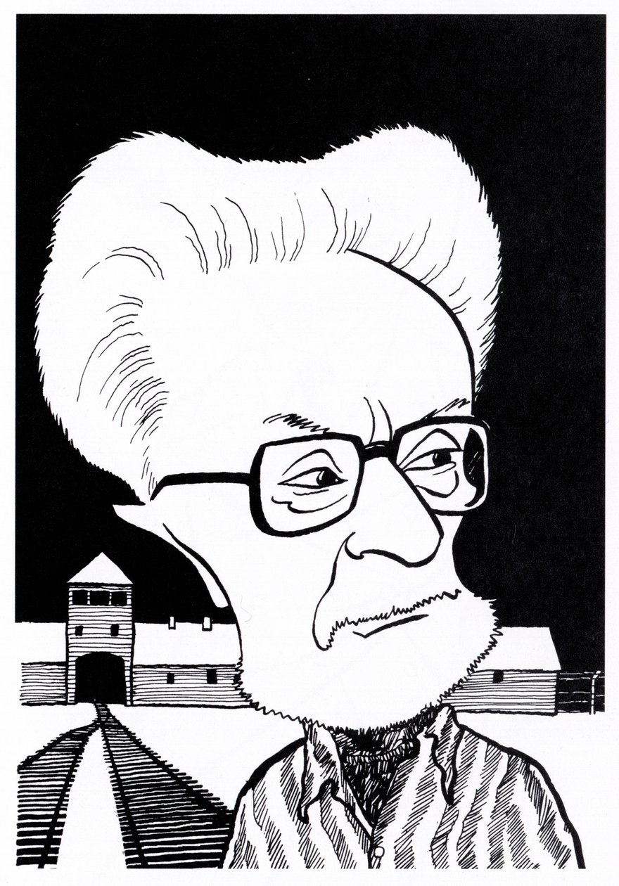 Primo Levi, karikaturen door John Minnion