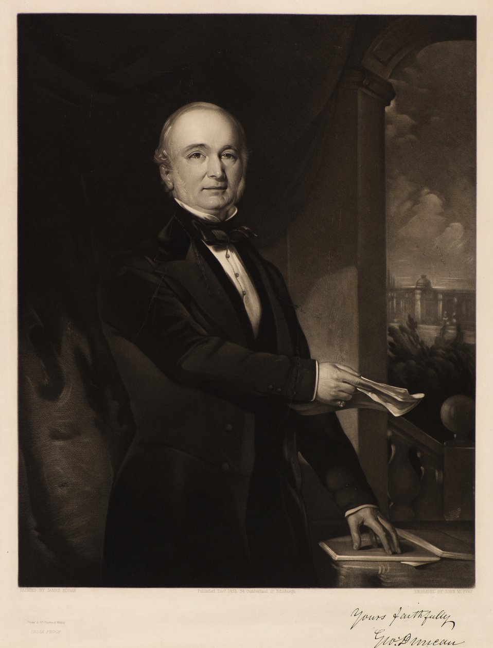 George Duncan MP door John Moffat