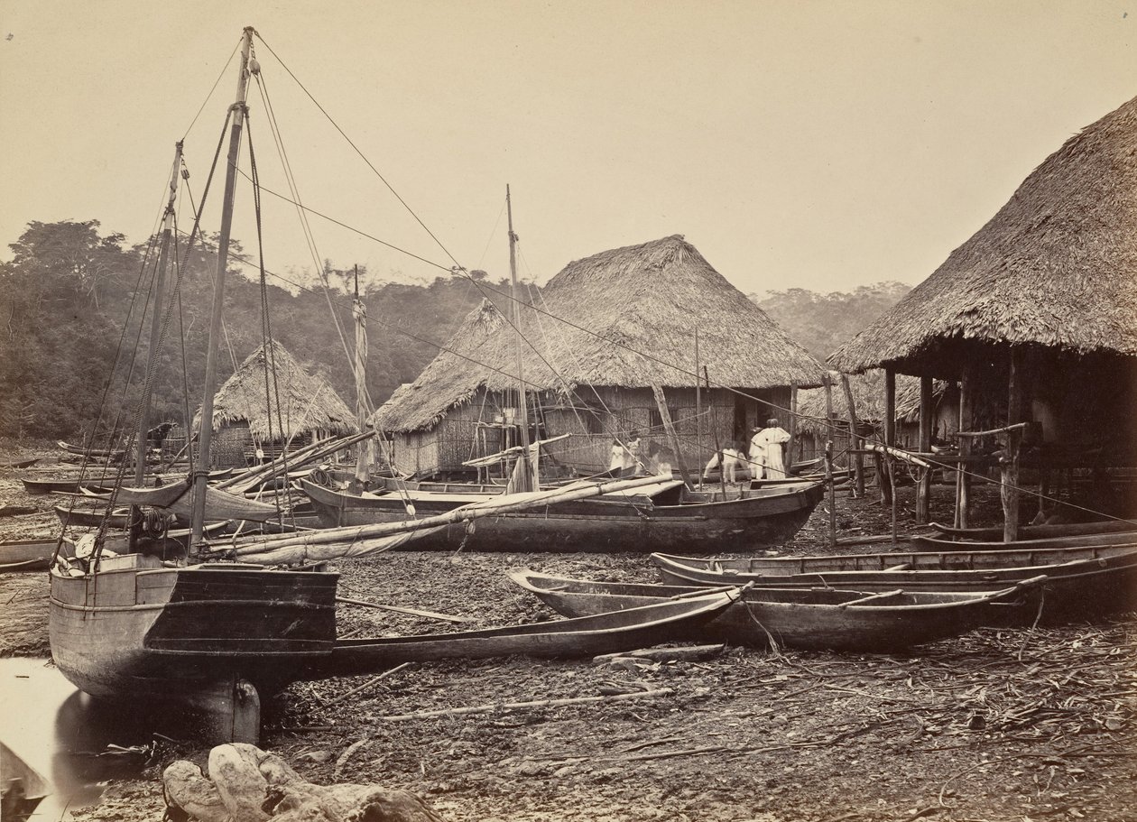 Tropisch Landschap, Landing, Chipigana, 1871 door John Moran