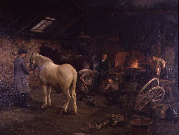 "Wachtend op Zijn Beurt" door John Percy Cooke