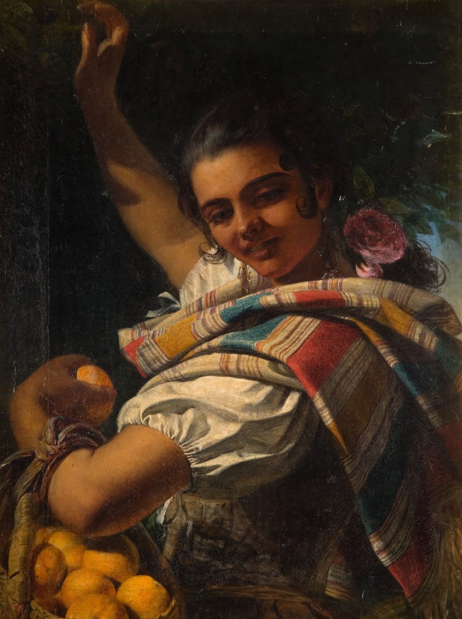 Het sinaasappelmeisje, 1854 door John Phillip