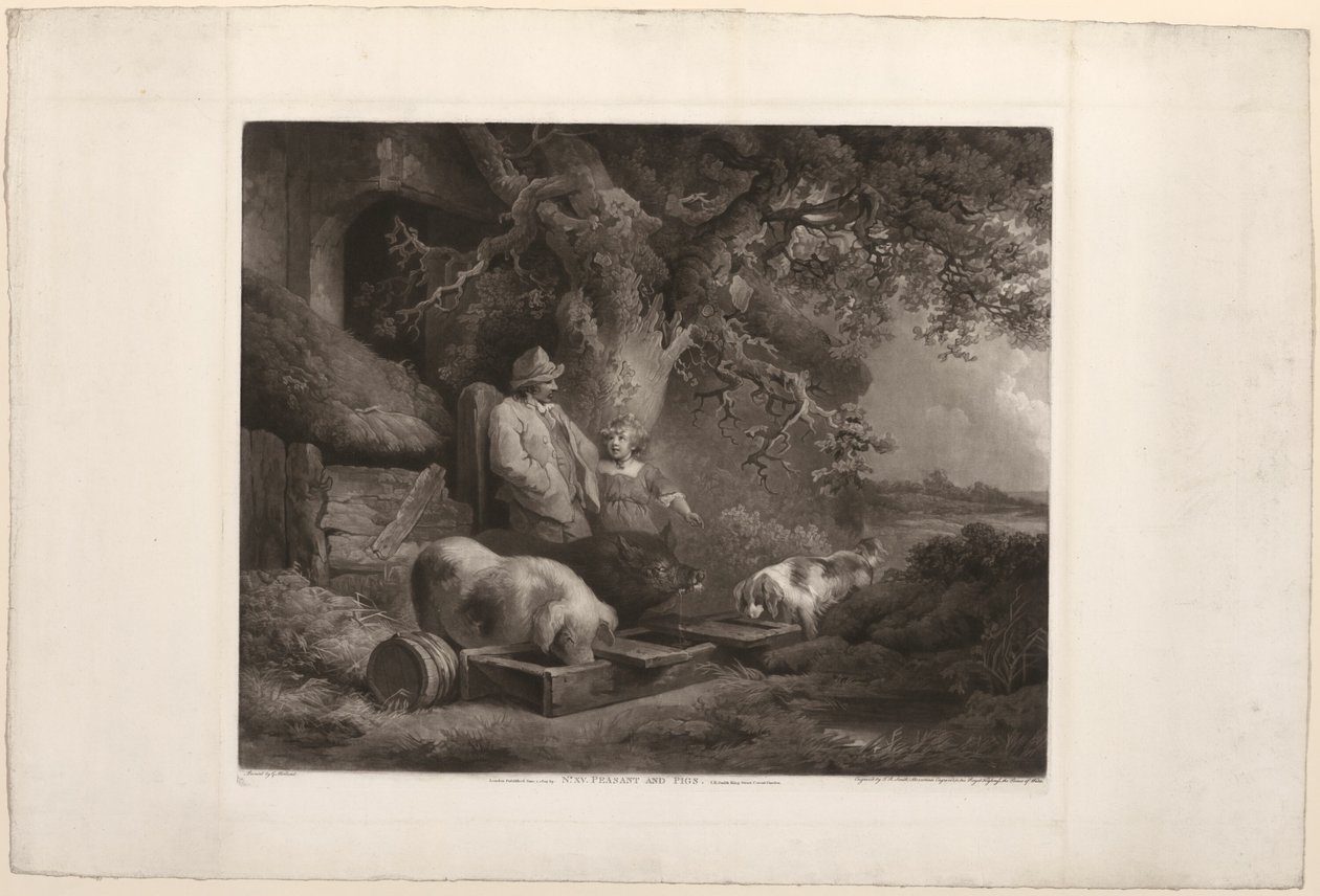 Boer en varkens door John Raphael Smith