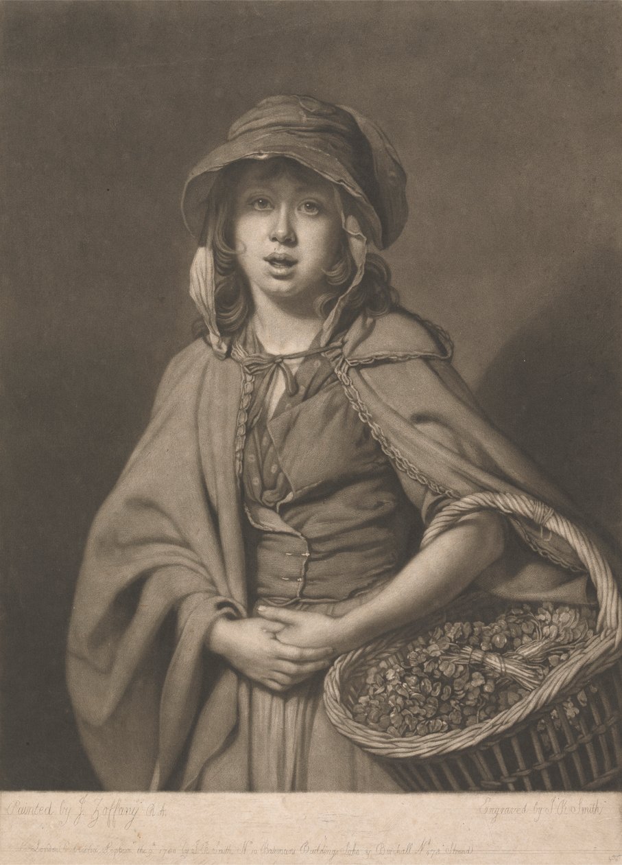 Het waterkersmeisje door John Raphael Smith