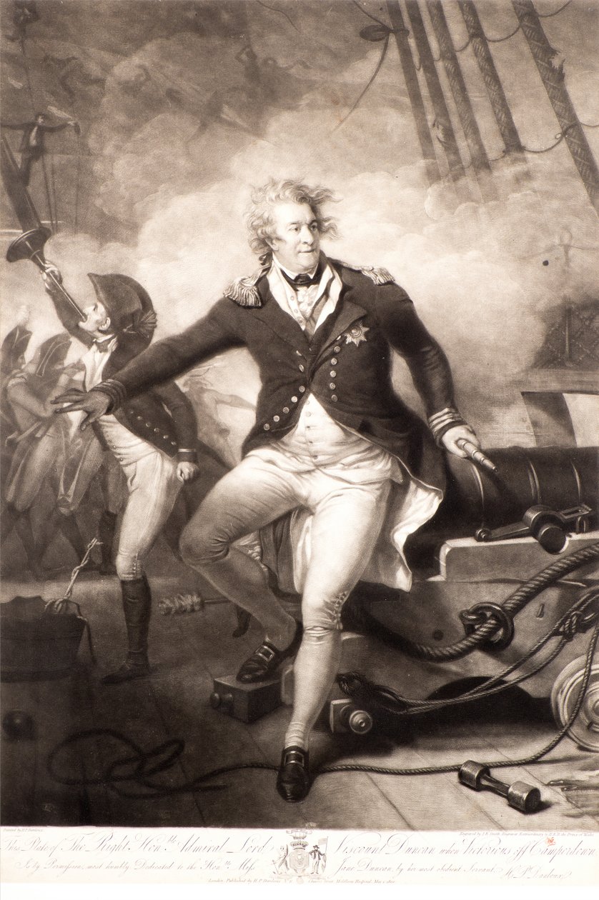 Burggraaf Duncan Overwinnend bij Camperdown door John Raphael Smith