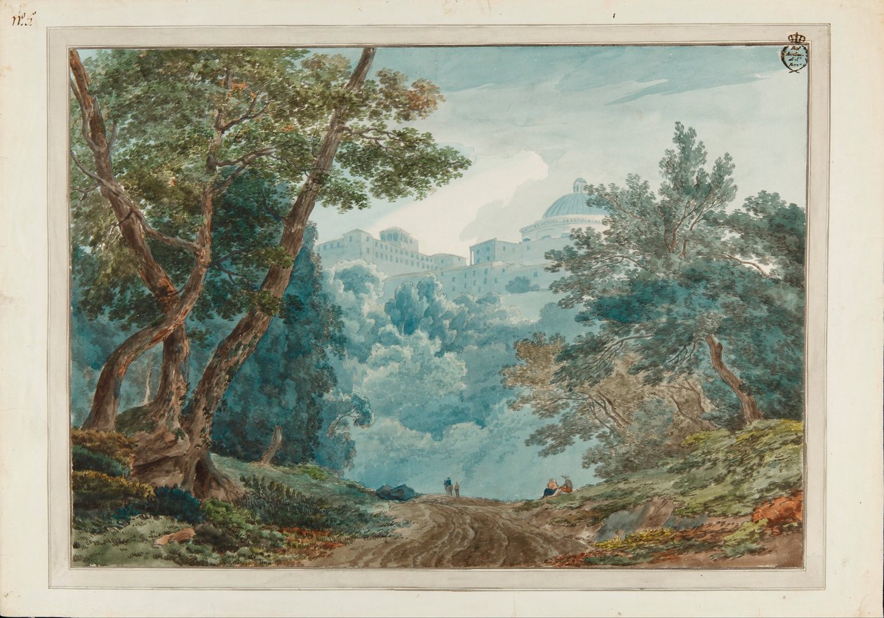 Ariccia. door John Robert Cozens