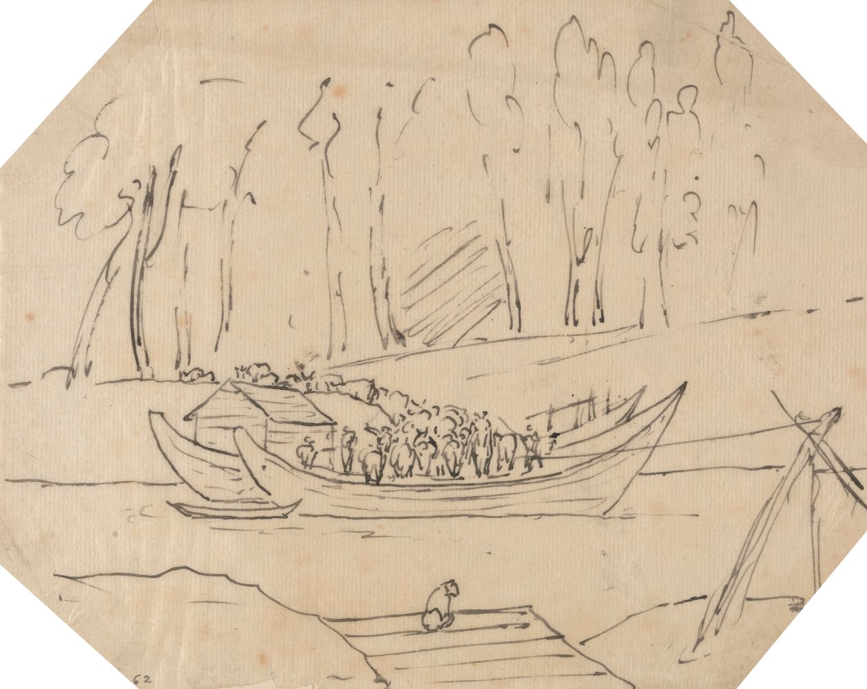 Vee op een Boot door John Robert Cozens