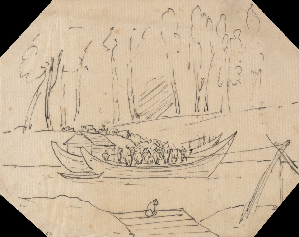 Vee op een boot door John Robert Cozens