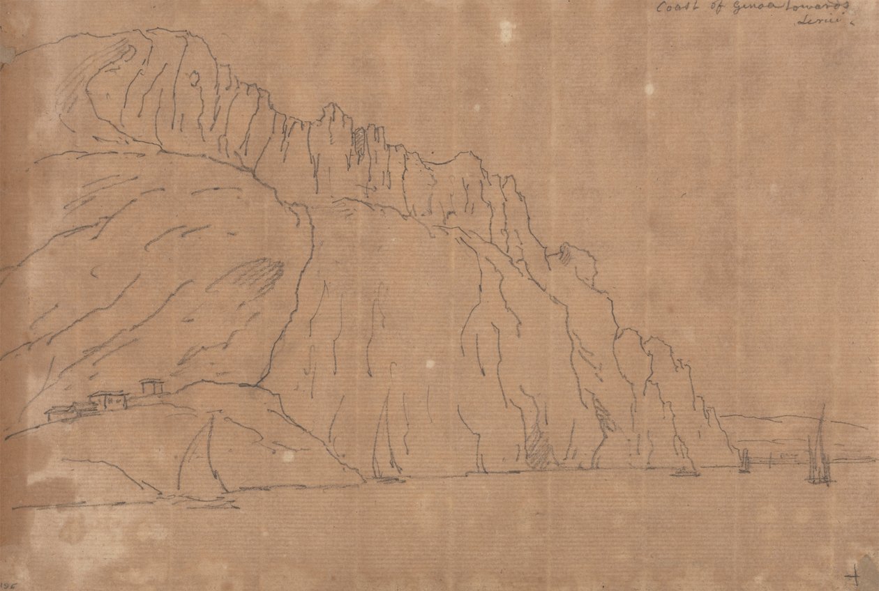 Kust van Genua door John Robert Cozens