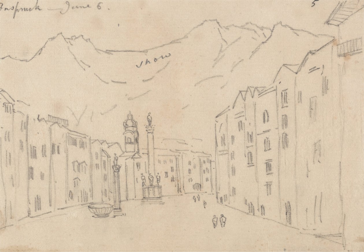Innsbruck, 6 juni door John Robert Cozens