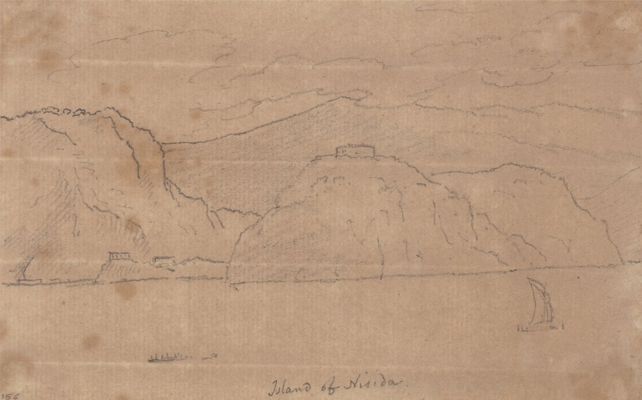Het eiland Nisida door John Robert Cozens