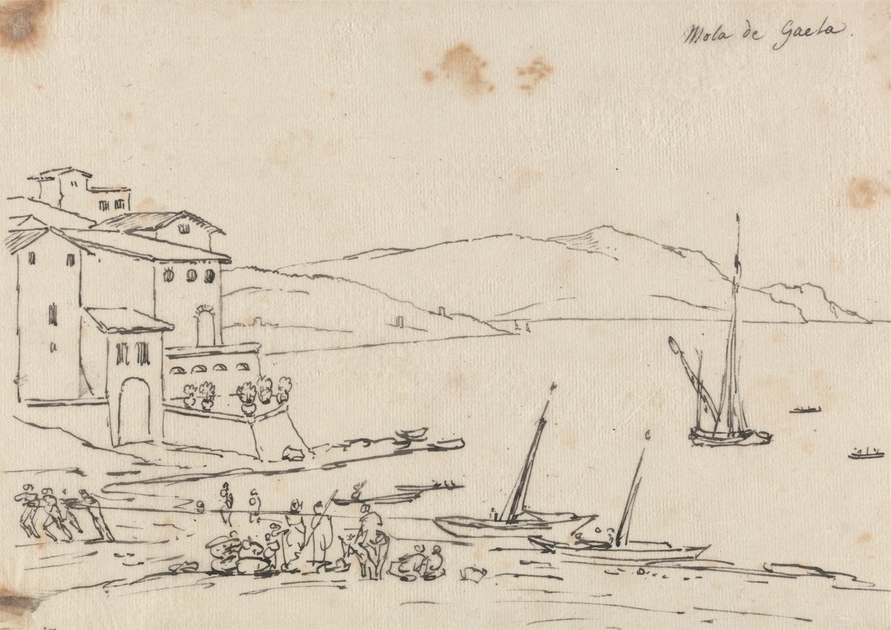 Mola di Gaeta door John Robert Cozens