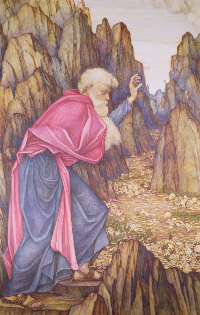 Het visioen van Ezechiël door John Roddam Spencer Stanhope