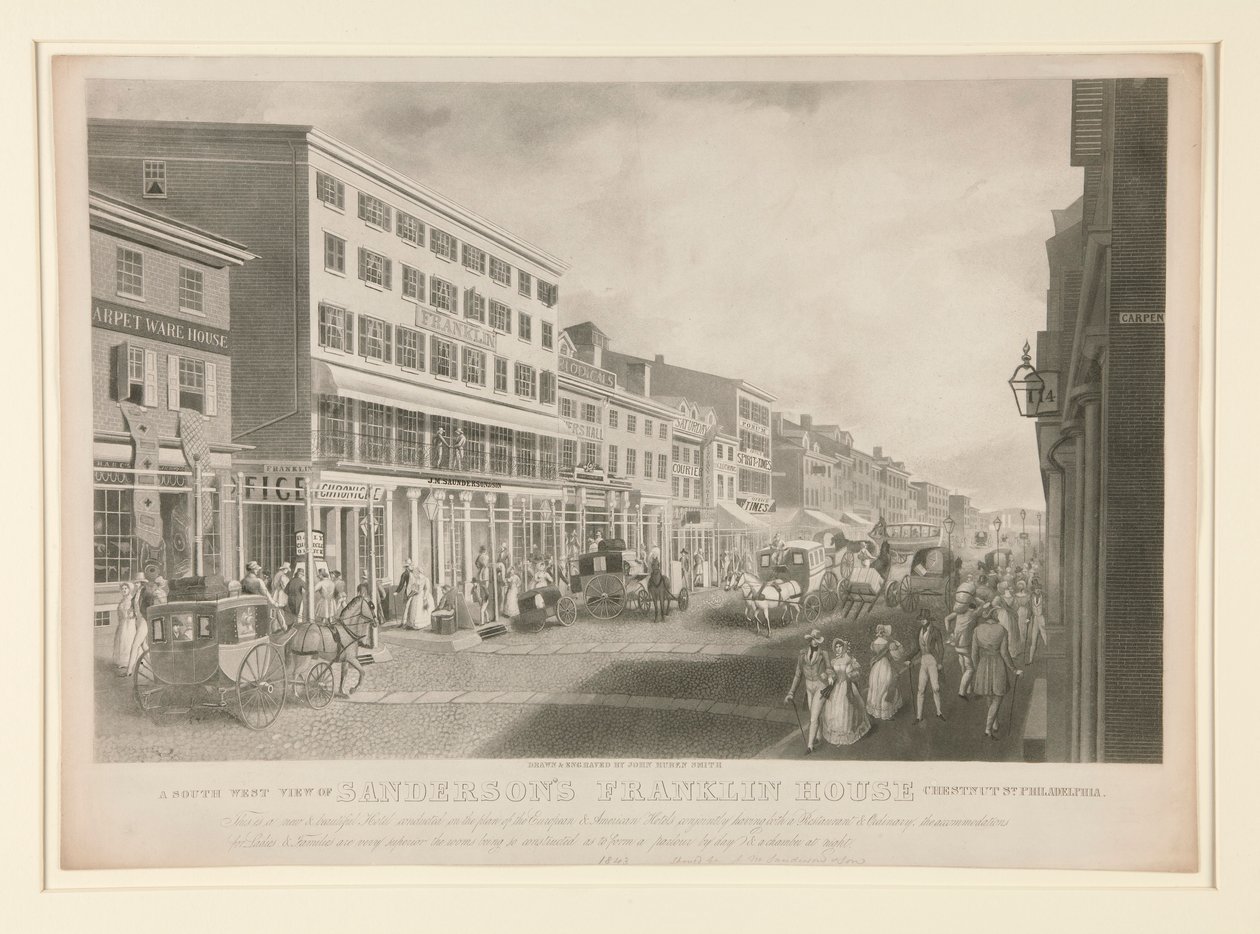 Een zuidwestelijk uitzicht van Sanderson door John Rubens Smith