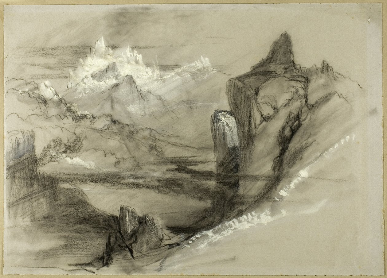 Berglandschap door John Ruskin