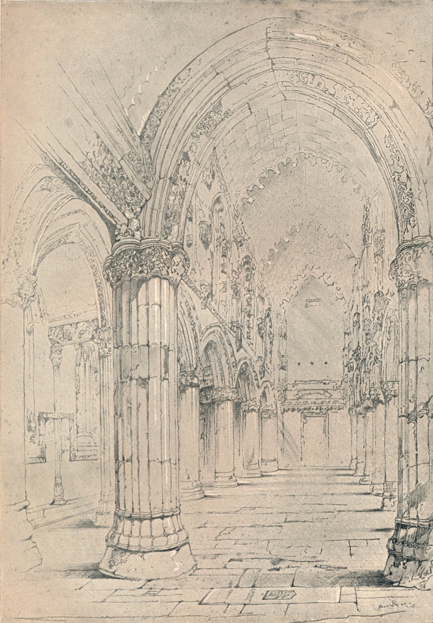 Roslin Chapel, 1838 door John Ruskin