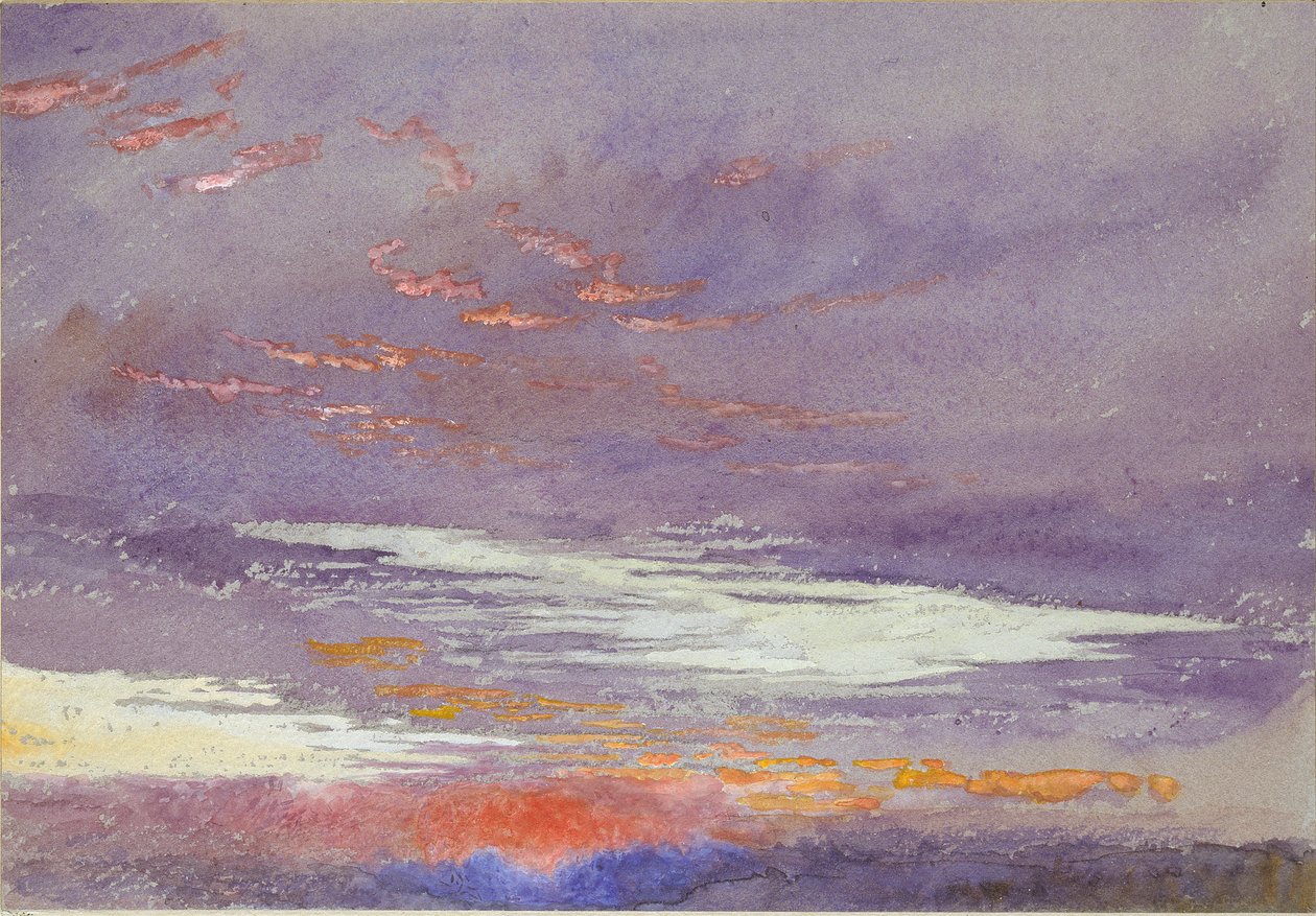 Studie van Dageraad: Paarse Wolken, maart 1868 door John Ruskin