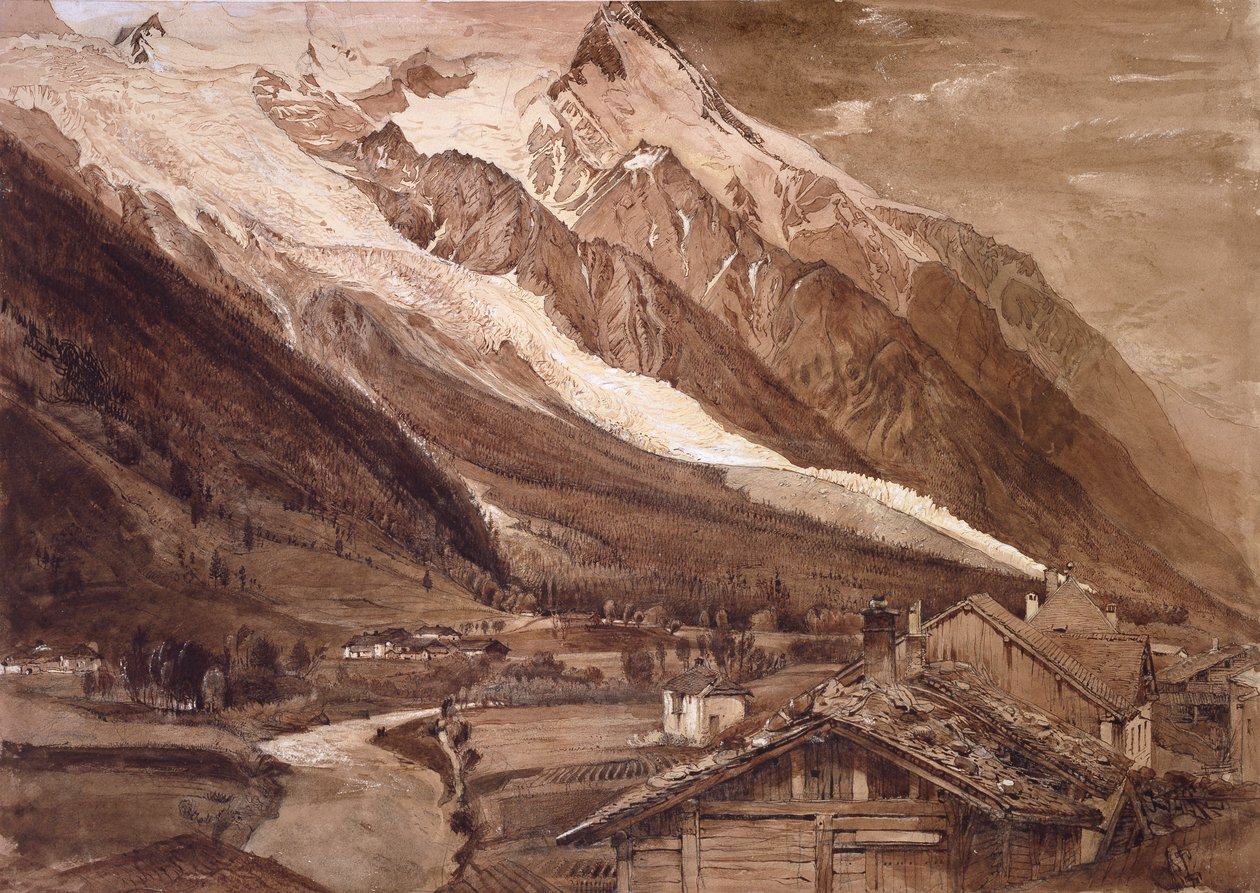 De Glacier des Bossons, Chamonix, juni 1849 door John Ruskin