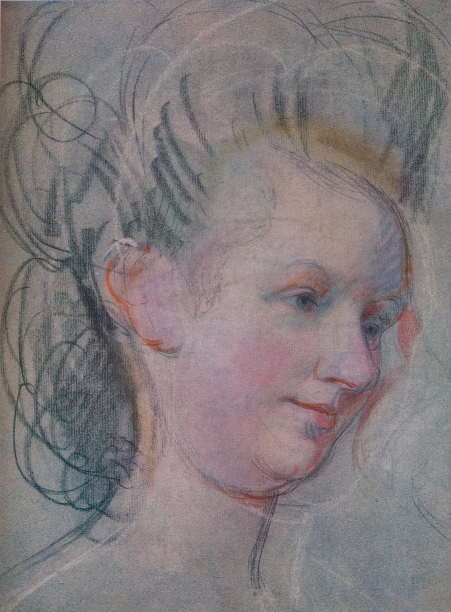 Schets van een Dameshoofd, ca. 1791 door John Russell