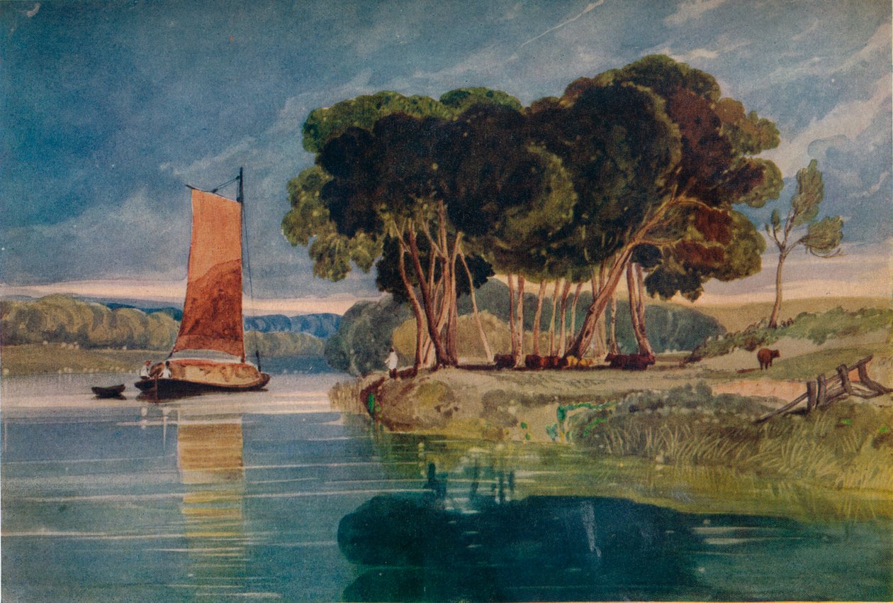 Een rivierlandschap, c1800-1842 door John Sell Cotman